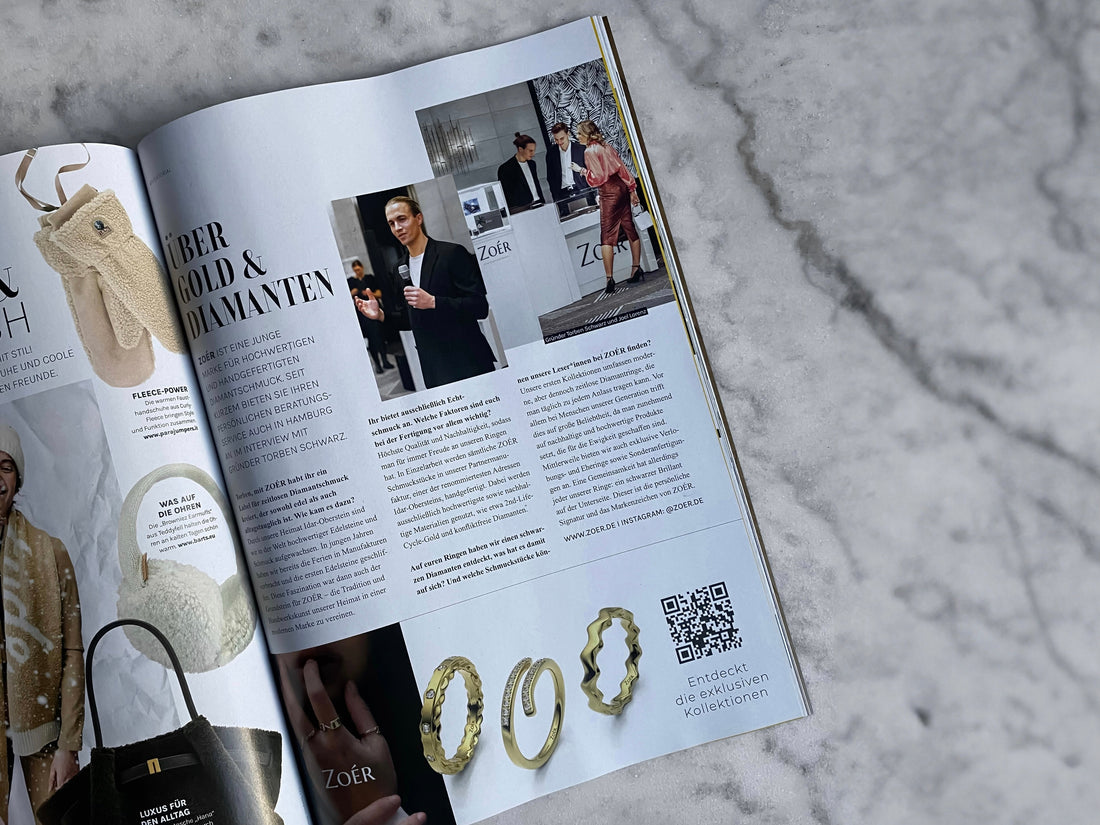 Über Gold und Diamanten - unser aktuelles Interview im Hamburg Woman Magazin