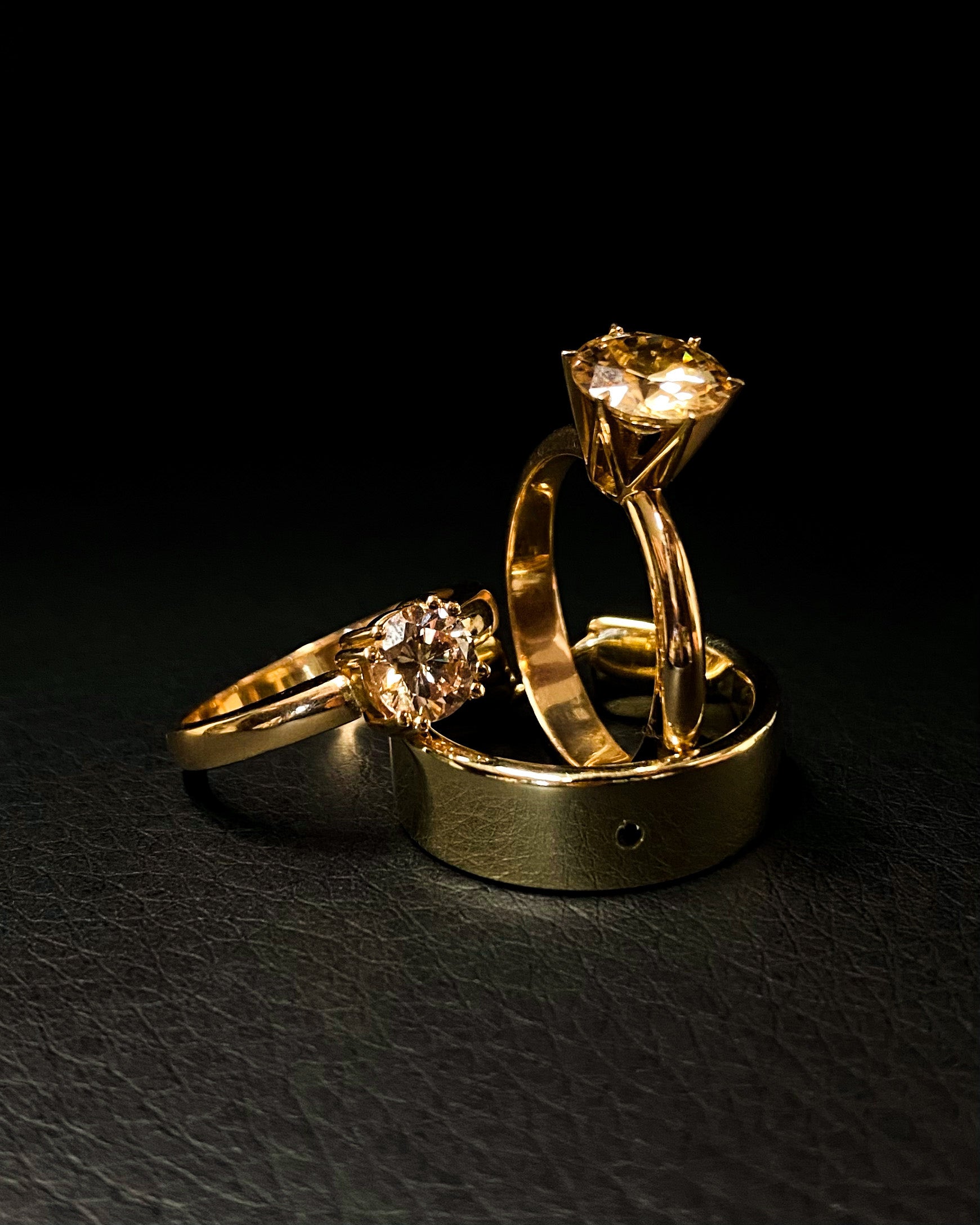 Verlobungsring Ehering Gelbgold mit Brillanten